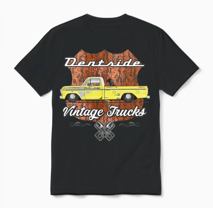 Dentside Tampico Yellow Unisex T-Shirt in Black