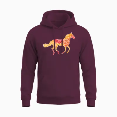 Horse Unisex Hoodie - Maroon
