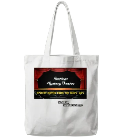 Hastings Mystery Theater-Host by Randall Schaefer Tote Bags - White