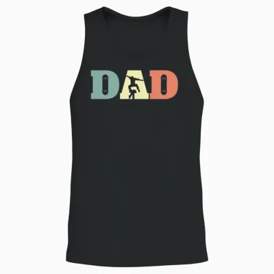 Skateboard Dad Retro Unisex Tank Top - Black