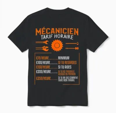 Idée Cadeau Drôle De Tarif Pour Un Mécanicien T-Shirt, Black, S Unisex T-Shirt - Black