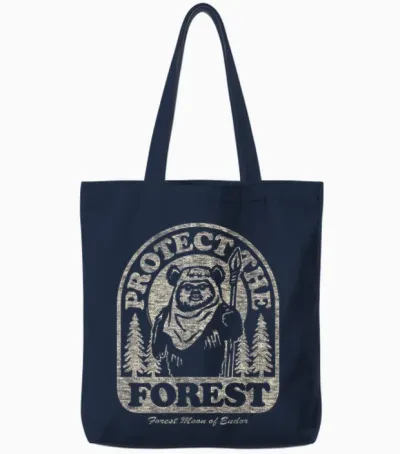 Star Wars - Ewok Protect the Forest Tote Bags - Navy