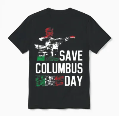 Save Columbus Day Christopher Columbus Americas Unisex T-Shirt - Black