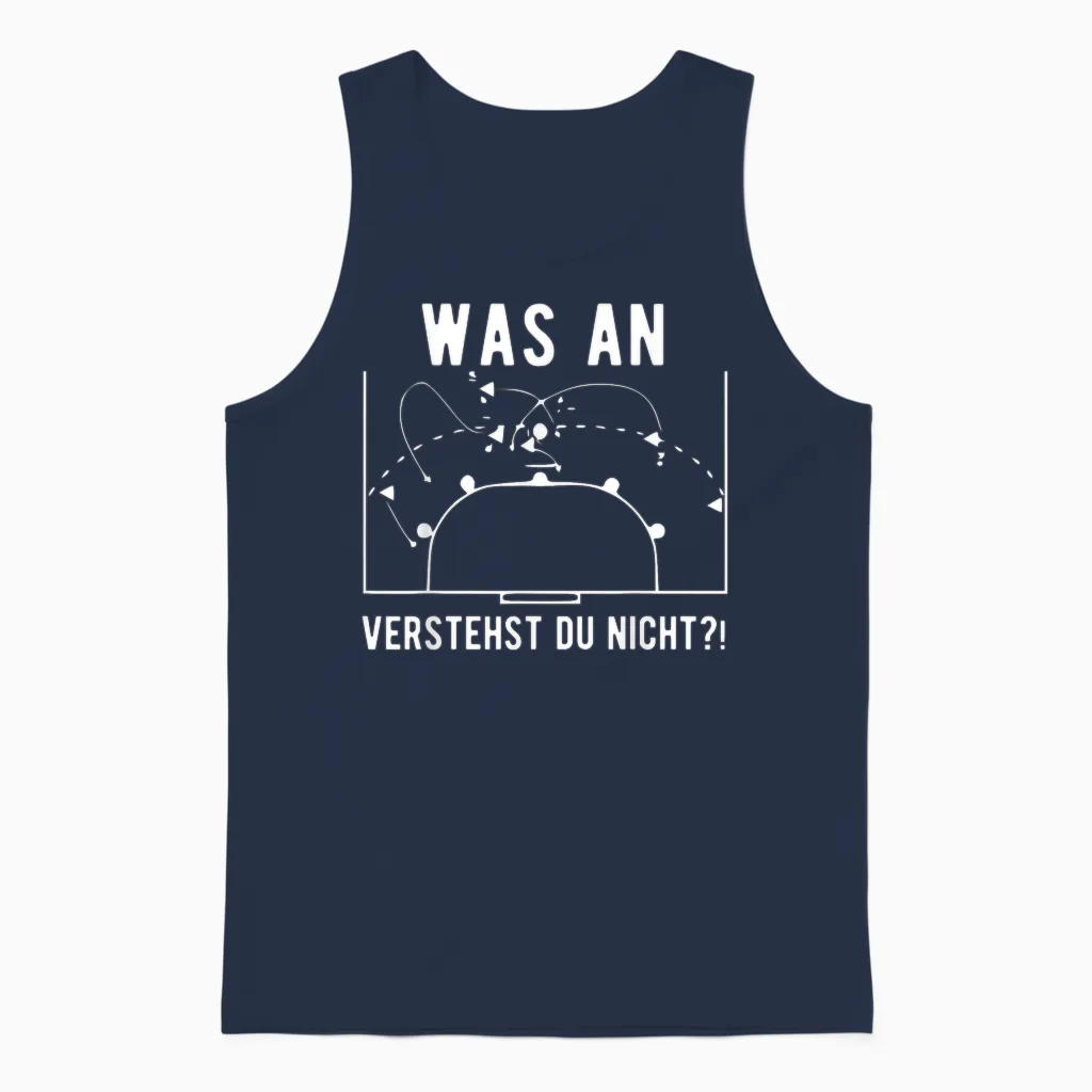 Handballer Trainer Handball Play Train Funny Gift Idea T-Shirt, Black Unisex Tank Top in Navy