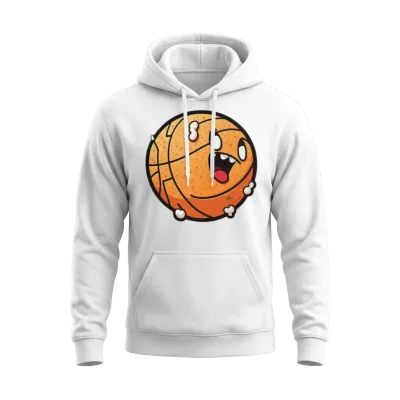 Funny Basketball Unisex Hoodie - White