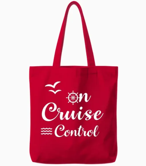 On Cruise Control - Summer & Beach Tote Bags in Red