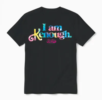 Barbie the Movie - I Am Kenough Tie Dye Logo Unisex T-Shirt - Black