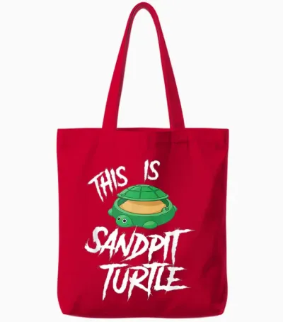 Das Ist Sandpit Turtle Metal-Musik-Meme Tote Bags - Red