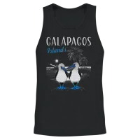 Blue Footed Booby Bird Galapagos Islands Unisex Tank Top - Black – 2