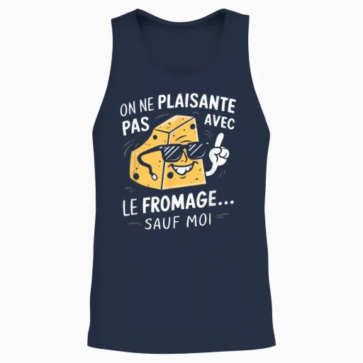 On Rigole Pas Avec Fromage Sauf Moi Cadeau Fromager Humour Unisex Tank Top - Navy