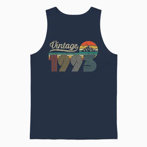 Vintage 1993 Anniversaire 33 Ans Pour Hommes Femmes Unisex Tank Top - Navy