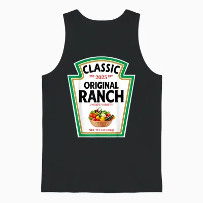 Ranch Sauce Green Salad Dressing Condiment Diy Halloween Unisex Tank Top - Black