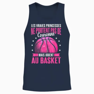 Basketball Girl Basketball Basketball T-Shirt, Black, S Unisex Tank Top - Navy