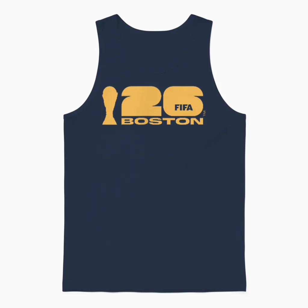 Poster De La Coupe Du Monde De La Fifa 26 à Boston Unisex Tank Top in Navy