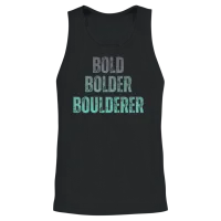 Bouldering Bold Bolder Boulderer Unisex Tank Top - Black – 2