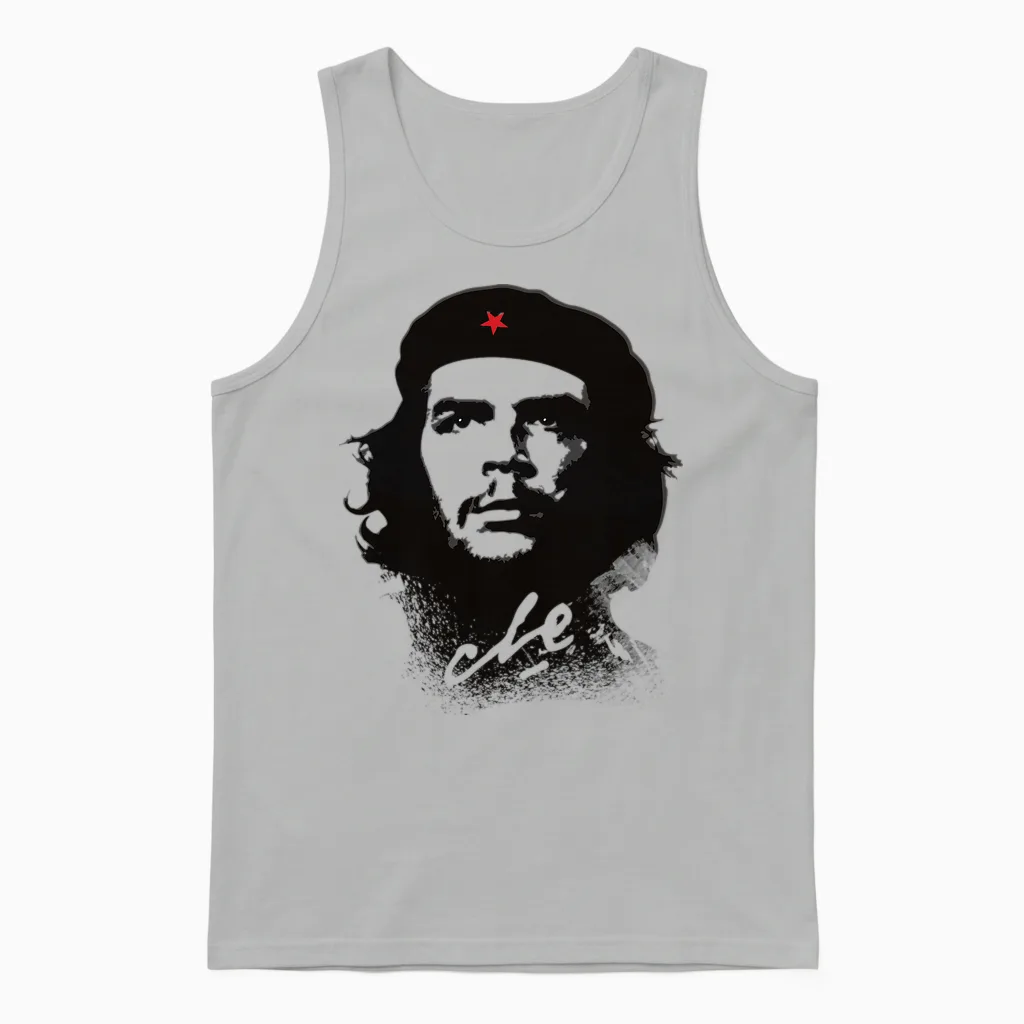 Che Guevara Shirt Cuba Révolution Rebelle Cubain T-Shirt Haut De Gamme Unisex Tank Top in Ash