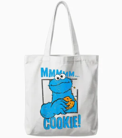 Sesame Street - Cookie Monster Tote Bags - White
