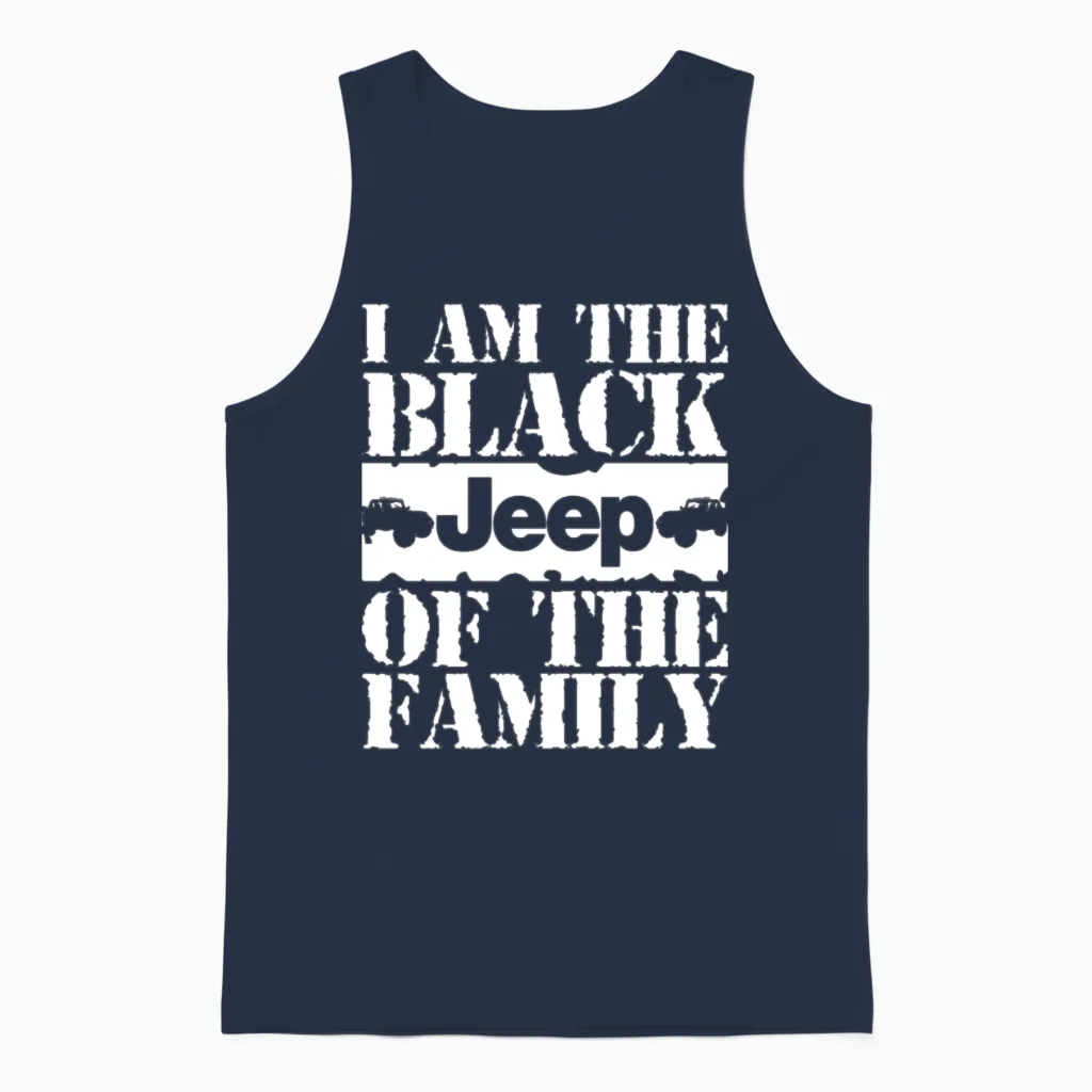 I Am the Black Jeep of the Family Unisex Tank Top in Navy
