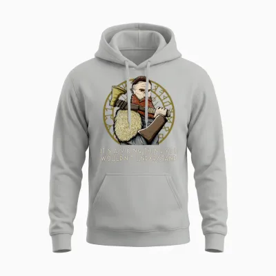 Its a Valhalla Thing Funny Norwegian Humor Norway Unisex Hoodie - Ash