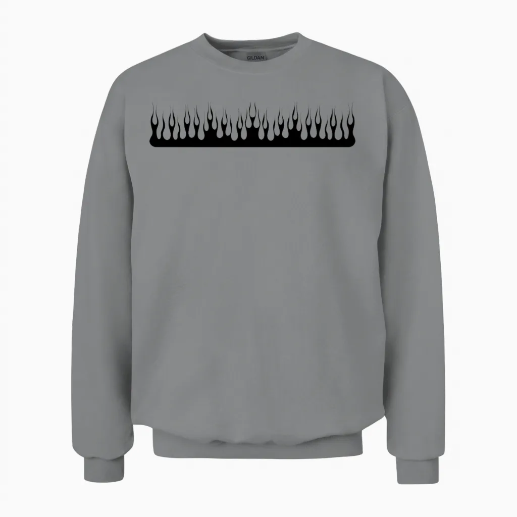 Flame Unisex Sweatshirt in Sport Grey