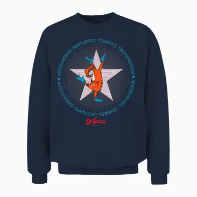 Dr. Seuss Fox in Socks Usa Officially Licensed Unisex Sweatshirt - Navy