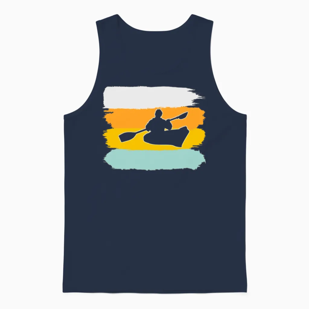 Canoe Retro Unisex Tank Top in Navy