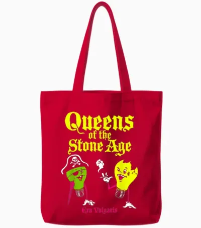 Official Queens of the Stone Age Era Vulgaris Tote Bags - Red