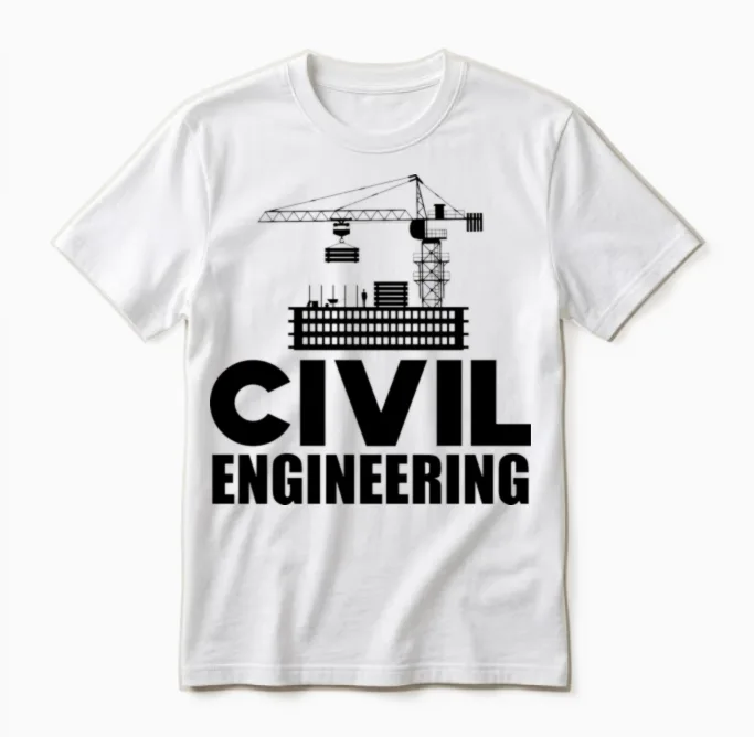 Civil Engineering B Engineers Gift Unisex T-Shirt in White