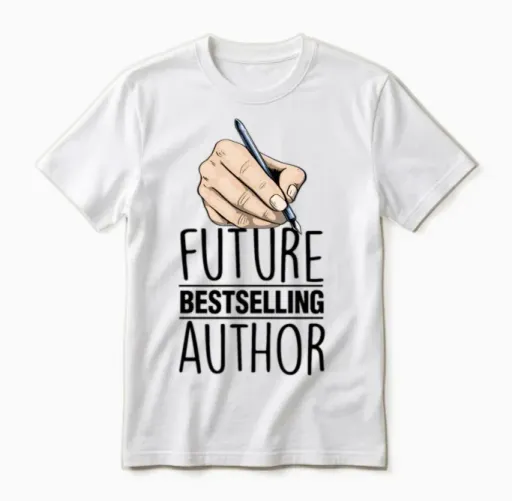 Future Bestselling Author Unisex T-Shirt in White