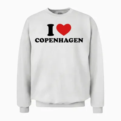 I Love Copenhagen Unisex Sweatshirt - White