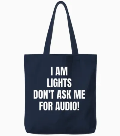 Ich Bin Lichter Fragen Mich Nicht Nach Audio! Tote Bags - Navy