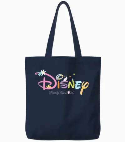 Disney Easter Spring Family Trip 2026 Matching Logo Vacation Tote Bags - Navy