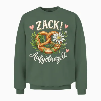 Ersatz Dirndl Shirt Lustig Trachtenshirt Damen Trachten Unisex Sweatshirt - Military Green