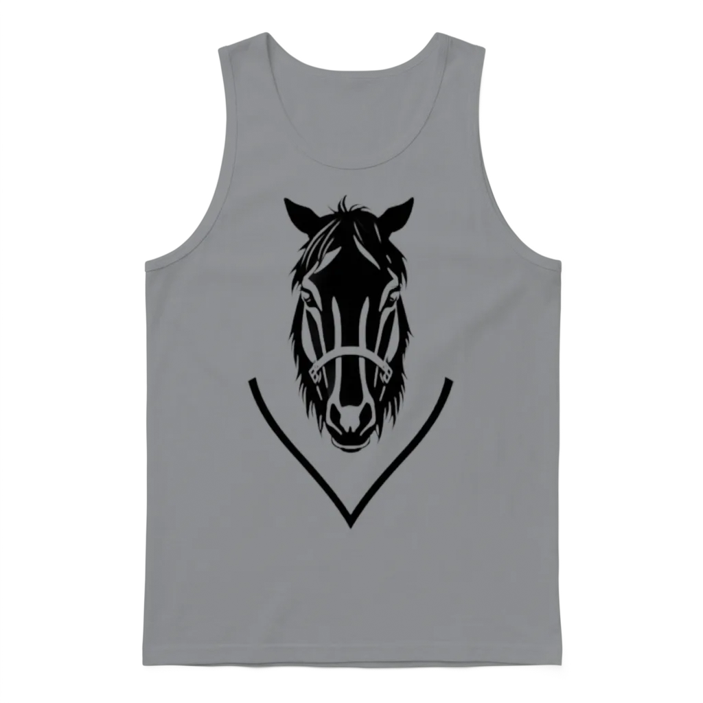 Dark Horse Head โ Lovers Unisex Tank Top - Sport Grey