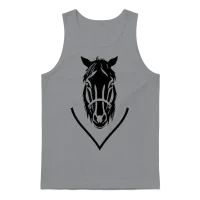 Dark Horse Head — Lovers Unisex Tank Top - Sport Grey – 1