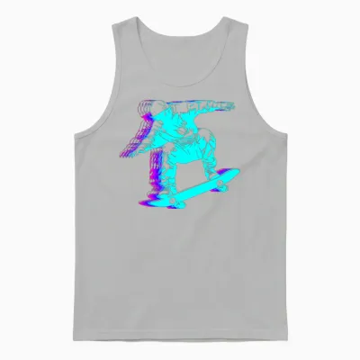 Retro Skateboarding Skateboarder Skateboard Unisex Tank Top - Ash