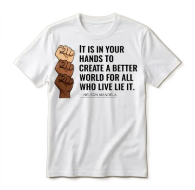 Create a Better World Unity Design Unisex T-Shirt - White