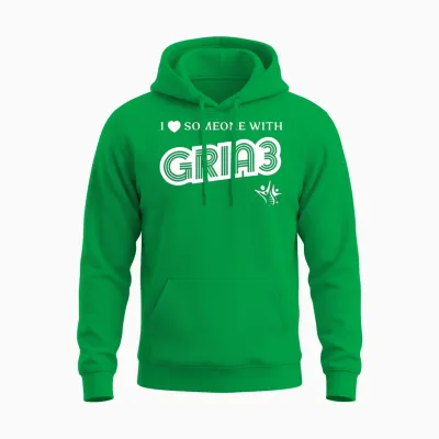 I Love Someone with Gria3 Unisex Hoodie - Irish Green