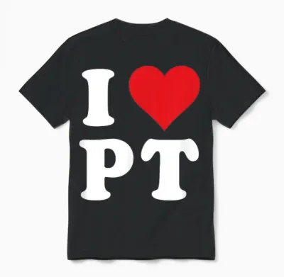 I Love Pt Initials I Heart P.t. First Last Name P T Unisex T-Shirt - Black