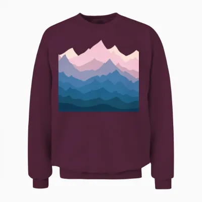 Minimalist Landscape 12 Unisex Sweatshirt - Maroon