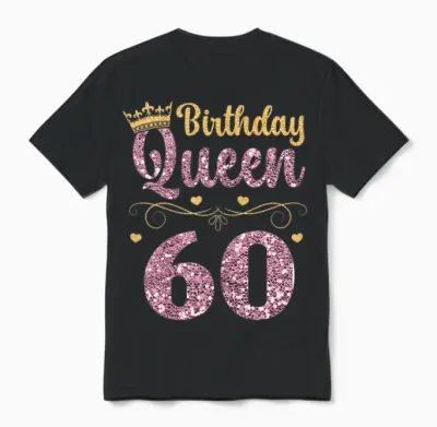 60. Königin Geburtstag 60 Jahre 60 Jahre 60 Unisex T-Shirt - Black