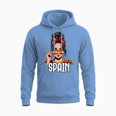 Espagnol Fille Espagne Filles Espana Femmes Unisex Hoodie - Carolina Blue
