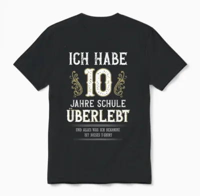 Schulabschluss Realschule Schule 2026 Unisex T-Shirt - Black