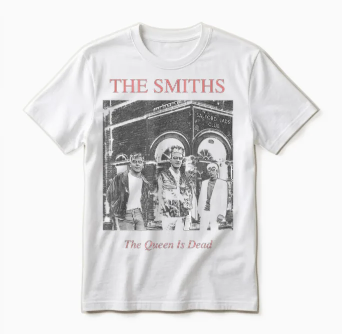 The Smiths the Queen Is Dead Salford Lads by Stephen Wright Unisex T-Shirt in White