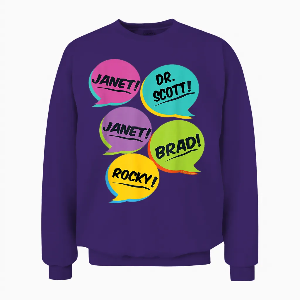 Rocky Horror Show Scène De Chambre à Coucher Unisex Sweatshirt in Purple