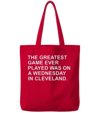 The Greatest Game Ever Was in Cleveland Tote Bags - Red
