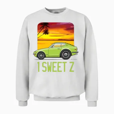 1 Sweet Lime Green Unisex Sweatshirt - White
