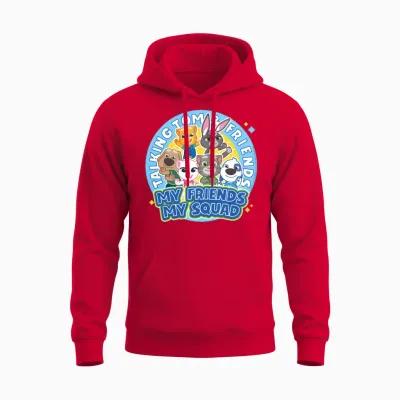 Talking Tom & Friends My Friends, My Squad Unisex Hoodie - Red