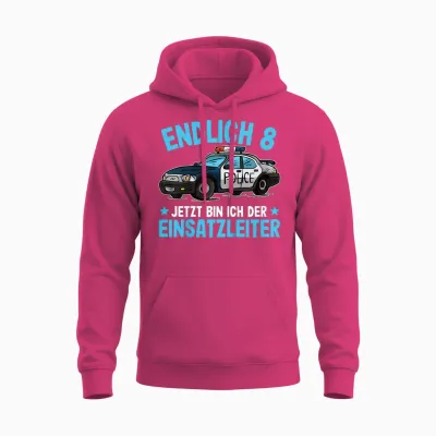 Polizei Shirt 8 Jahre Jungen | Polizei 8. Geburtstag Unisex Hoodie - Heliconia