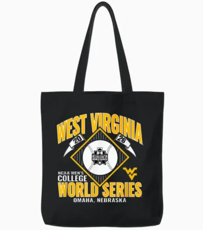 West Virginia Mountaineers College World Series 2026 Cws Tote Bags - Black